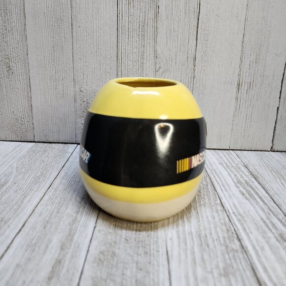 NASCAR Racing Helmet Coffee Mug Cup Yellow Ceramic 2004 - Picture 4 of 9